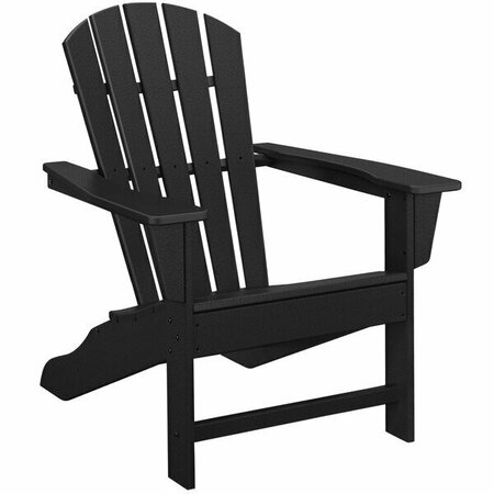 POLYWOOD Palm Coast Black Adirondack Chair 633HNA10BL